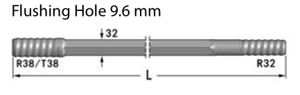 T38 Hex 32 มิลลิเมตร R32 ด้ายสว่านก้าน R38 Hex 35 มิลลิเมตร R32 Drifter ก้าน R32 R38 T38 Hex Rod