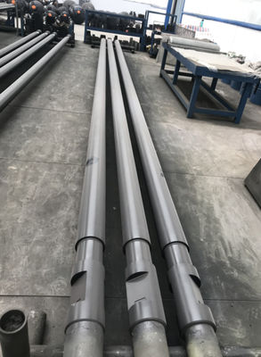 4" Threaded Steel DTH Drilling Tools Length R3 13.5 Meters With Wrench Flat