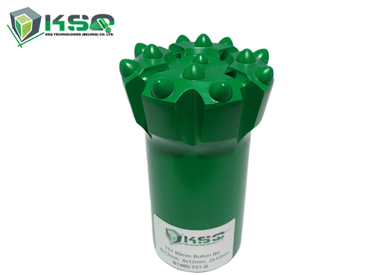 ปุ่มเหล็กโลหะผสมเกลียว Bits เครื่องมือเจาะหิน Drop Center T51 89mm Ballistic