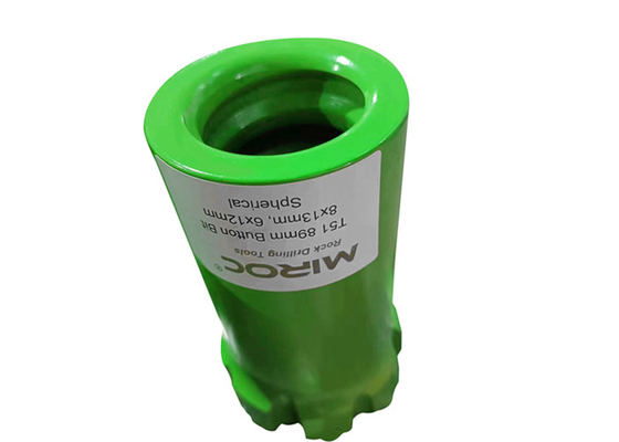 T51 89mm Drill Dth Hammer Button Bits Tungsten Carbide / 14 Button ที่มีเส้น
