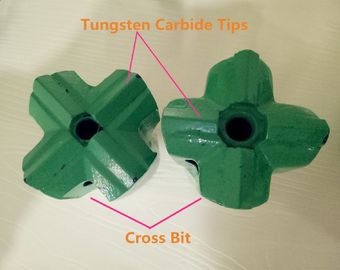 Hard Rock Drilling Cross Bits, ทังสเตนคาร์ไบด์ปุ่มเจาะรู H25 / R25 / R32