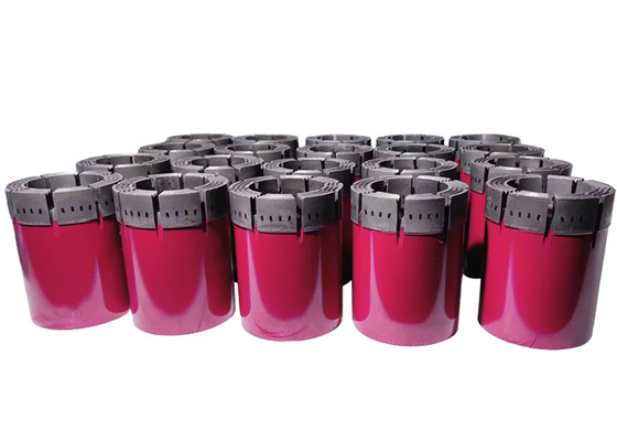 เครื่องมือเจาะหิน Bit หัวทนทาน PQ รูปทรงมงกุฎ serrated และขนาดทั่วไปสําหรับซีรีส์ Q มาตรฐานต่างประเทศ
