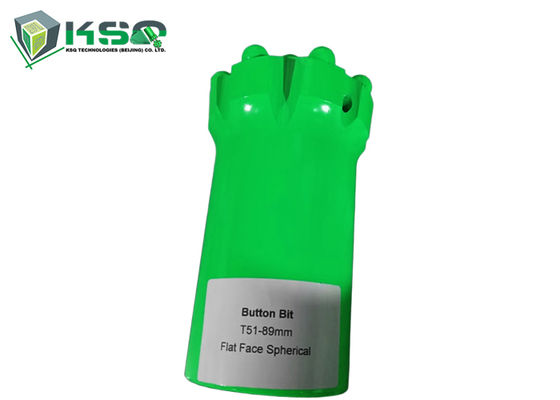 T51-89mm Thread Button Bit พร้อมการออกแบบคาร์ไบด์ครึ่งลูกกระสุนสําหรับการเจาะเบนจ์