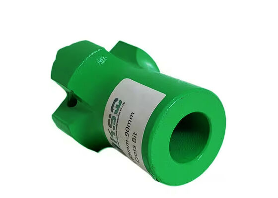 ความต้านทานการสกัดสูง Taper Cross Drill Bit สําหรับหินแข็งการระเบิด Tungsten Carbide Button