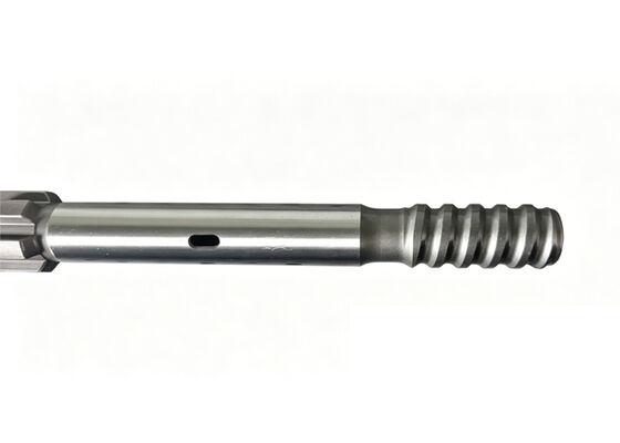 445mm COP 131 T38 Drifting Shank Adapter เหล็กสแตนเลสความแข็งแรงสูงสําหรับเครื่องเจาะหินไฮดรอลิก