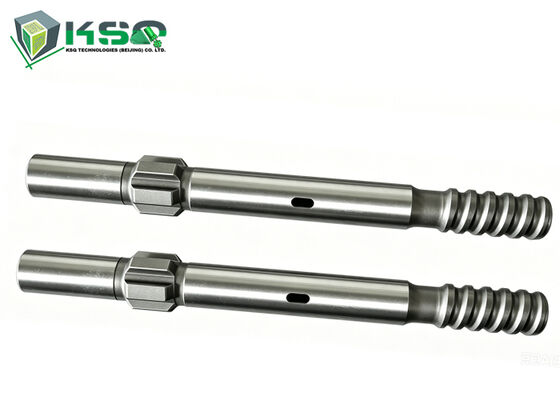 445mm COP 131 T38 Drifting Shank Adapter เหล็กสแตนเลสความแข็งแรงสูงสําหรับเครื่องเจาะหินไฮดรอลิก