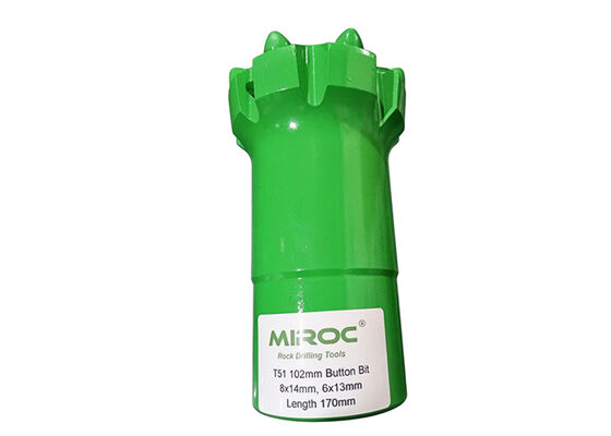 T51 102mm Threaded Button Bit Tungsten Carbide Rock Drill Bit for Mining Quarrying Hard Rock Drilling