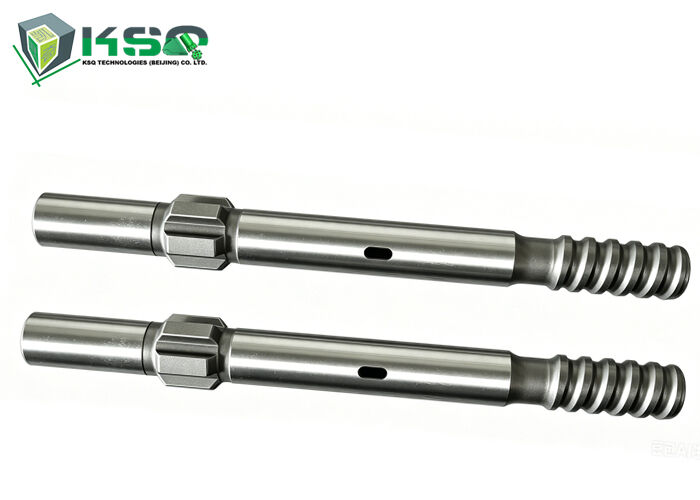 445mm COP 131 T38 Drifting Shank Adapter เหล็กสแตนเลสความแข็งแรงสูงสําหรับเครื่องเจาะหินไฮดรอลิก