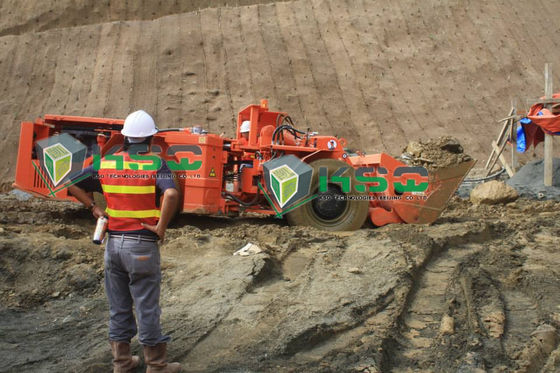 ใต้ดิน Dumper เครื่องจักร Haul โหลดด้วยคอนกรีต Shotcrete แขนหุ่นยนต์, KSQ RL-2 LHD