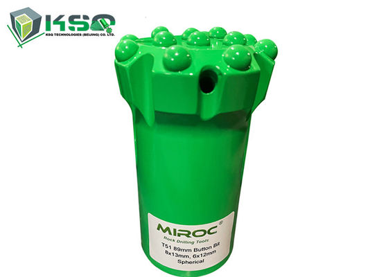 T38 76mm เครื่องมือขุดทังสเตนคาร์ไบด์เกลียวปุ่มเจาะหิน Bits