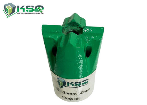 H25 Dia 35mm-57mm Button Drill Bit สำหรับเกลียวการขุด