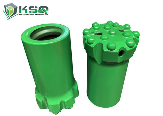 T51 89mm Button Drill Bit Tungsten Carbide / 14 ปุ่มที่มีเส้น