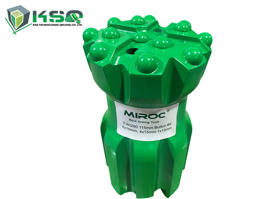 สีเขียว / สีฟ้า Retrac Button Bit สําหรับ Hard Hard Hard Hard Rock Mining Parts T-WIZ60-115