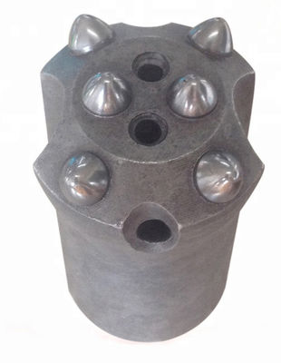 36mm 11 องศา Button Drill Bit, Hard 6 ปุ่มปุ่ม Tapered Rock Button