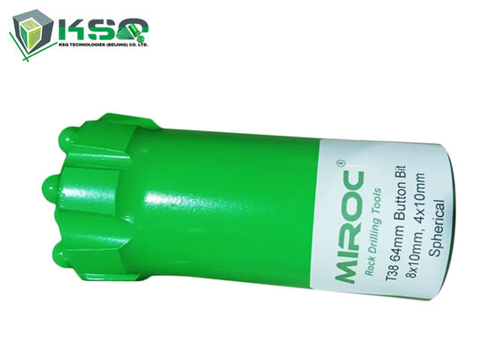 ดอกสว่านกระแทกหินแบบปุ่ม T38 ขนาด 64 มม.