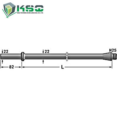 H25 Hex 22 มมสว่านก้านก้าน 108 มิลลิเมตร