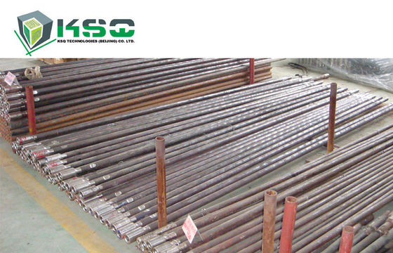 รอบโลหะผสมเหล็ก Rock Drill Rod T38 คู่มือความเร็วก้านฟลัชชิงหลุม 17mm