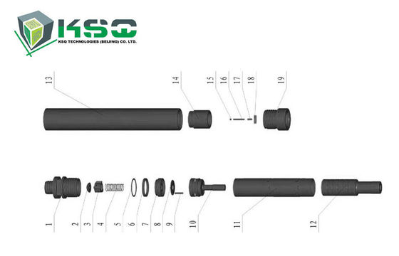 DTH เครื่องมือขุดเจาะที่เป็นกรรมสิทธิ์ของกระบวนการรักษาความร้อน DTH90-I ค้อน