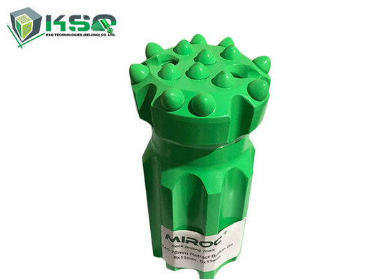 เกลียวทังสเตนคาร์ไบด์แทรกเครื่องมือเจาะหิน T45 76mm Retrac ปุ่ม Bits