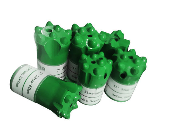 ปุ่มสว่านขุดเหมืองถ่านหินเรียวสำหรับเครื่องมือขุดเจาะหินขนาดเล็กที่มีความยาว 28 มม. - 41 มม